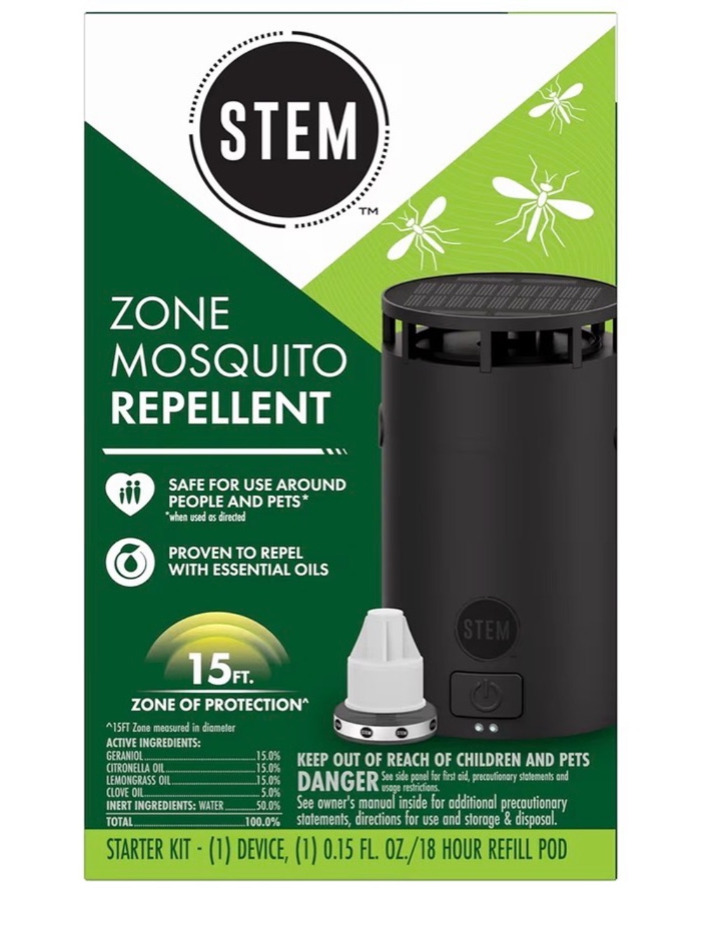 stem Zone Mosquito Repellent Device - Black